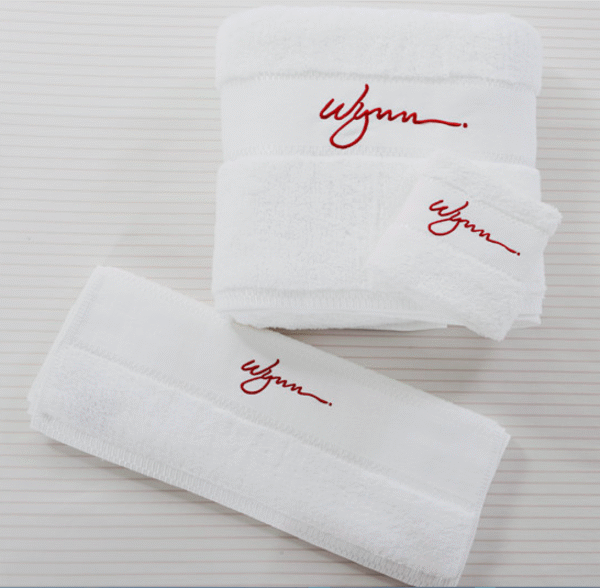 100% Cotton 16S Towel Set For Wynn Hotel