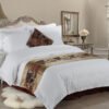 60S300Tc 10Cm Satin Stripe Bed Linen For Marriott Ottawa Hotel