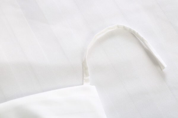 60S300Tc 10Cm Satin Stripe Bed Linen For Marriott Ottawa Hotel