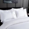 100% Cotton 300Tc Ribbon Weaving Technique Bed Linen  For Sheraton Hotel