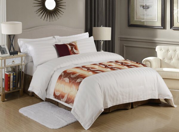 3Cm Satin Stripe 100% Cotton Hotel Bed Linen