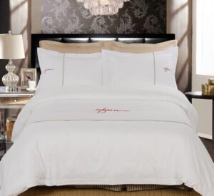60S 400Tc Embroidery Bed Linen For Wynn Hotel