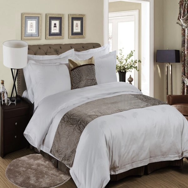 Feather Jacquard Weave 100% Cotton 300Tc60S Hotel Bedding Set